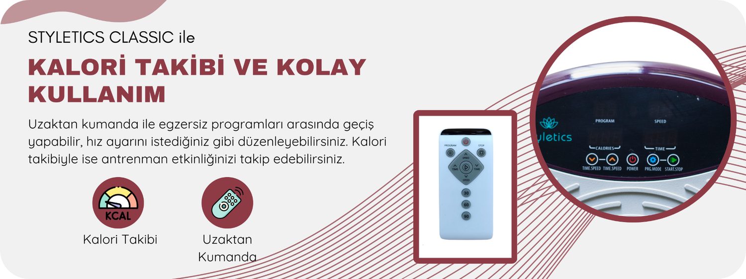 Styletics Classic kalori göstergesi ve uzaktan kumanda